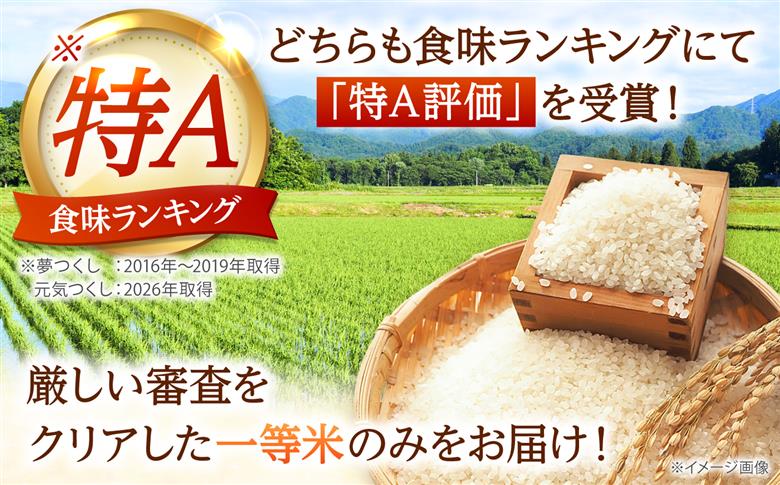 【令和7年産】福岡県産米食べ比べ【無洗米】夢つくしと元気つくしセット 計10kg 吉富町/株式会社ゼロプラス [BGAA097] 米 食べ比べ