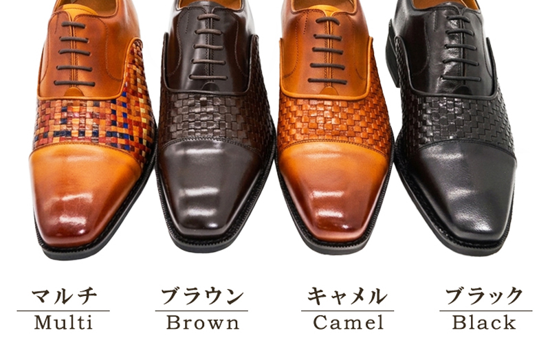 山羊革メッシュ ストレートチップ 6cmヒールアップ 本革 メンズ ロングノーズ 通気性 紳士靴 日本製 蒸れない メンズシューズ No.ME1301 マルチ 25.5cm