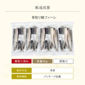訳あり 骨取り サバ 切り身 (無塩) 3kg [001-c322] 