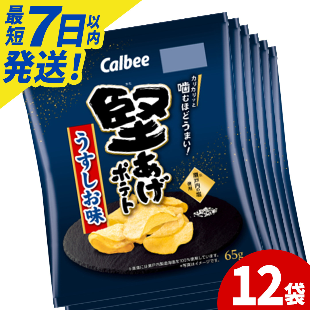 ポテトチップス 堅あげポテト うすしお味 カルビー 65g×12袋  (BG030)