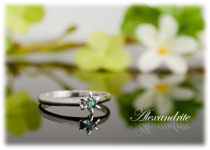 アレキサンドライト リング 0.1ct 0.1カラット PT100 プラチナ100 Ag900 （26349） [山梨 指輪 リング プラチナ アレキサンドライト プラチナ100 希少 ジュエリー] 