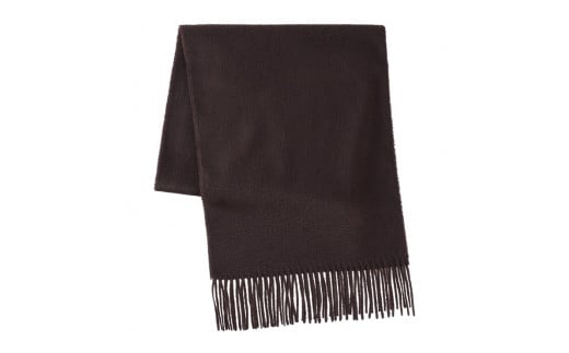 カシミヤ100% ウェーブマフラー こげ茶｜高級素材 軽量 なめらかな肌触り 寒さ対策 確かな技術 日本製 い [4032]