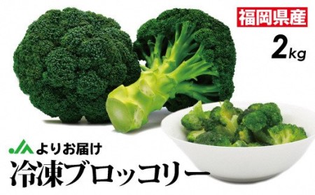 福岡県産 冷凍ブロッコリー2kg（1kg×2袋）[H2257]