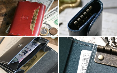 本革かぶせミニウォレットと5連キーケースセット グレージュ 滋賀県長浜市/株式会社ブラン・クチュール[AQAY409]