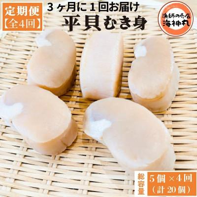 ふるさと納税 南知多町 【3ヵ月毎定期便】平貝むき身5個　全4回