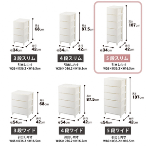 収納チェスト ルームスシェード 345 5段 ホワイト 組立式 収納 プラスチック チェスト 新生活