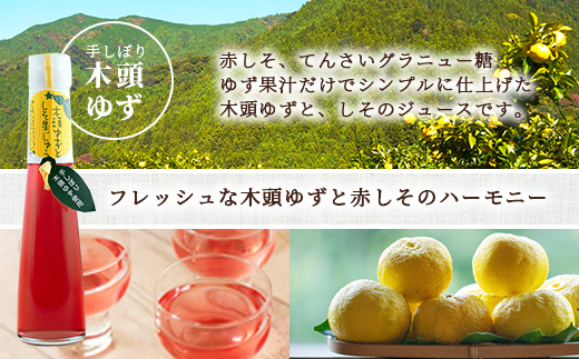 手しぼり木頭ゆず使用 木頭ゆずとしそ果じゅう 120ml 6本【徳島 那賀 木頭柚子 ゆず ユズ 柚子 赤しそ 赤紫蘇 シソ 果汁 ジュース かき氷 シャーベット シロップ 水割り お湯割り 炭酸割り