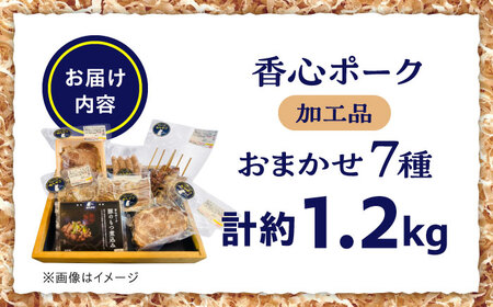 『香心ポーク』 加工品 詰め合わせ おまかせ 7品 セット 約1.2kg A5B2 豚肉 冷凍 熊本県産 [AYCK022]