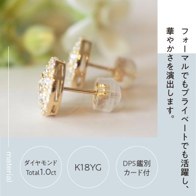 ふるさと納税 甲府市 [MADE IN KOFU]K18 ダイヤパヴェラウンドピアス Lサイズ TI-437 |  | 01