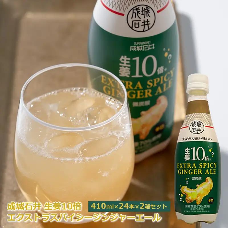 成城石井 生姜10倍 エクストラスパイシージンジャーエール 410ml×24本×2箱セット