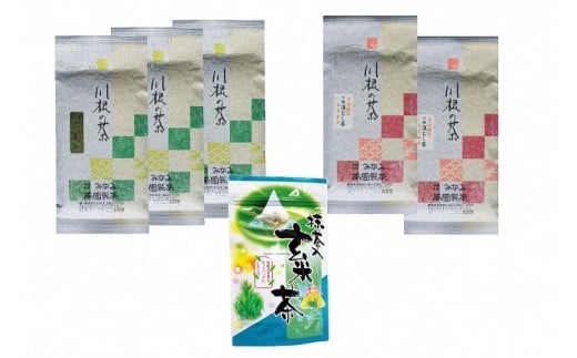 
11-13 お茶 茶葉 ティーバッグ 煎茶 深むし煎茶 玄米茶 セット / 川根茶だんらんセット１
