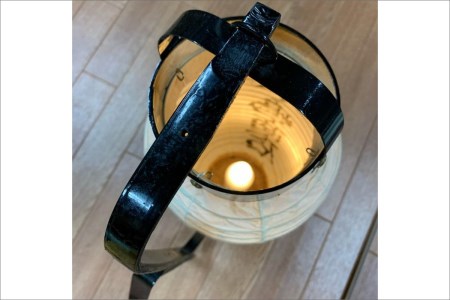 【小嶋庵 京提灯】名入れ弓張提灯・Lサイズ（直径約23cm程度、高さ約50cm程度）