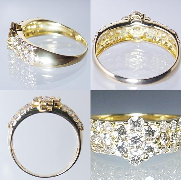 指輪 天然 ダイヤモンド 1.0ct パヴェ SIクラス Renne ルネ【K18 WG】 r-174（KRP）P61-1411