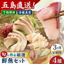 【ふるさと納税】【全3回定期便】金澤仕立て 鮮魚ボックス 旬の魚4種 五島市/金沢鮮魚[PEP015] 冷蔵 真空パック 新鮮 下処理済み 海鮮 刺身 セット