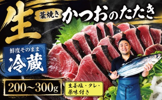 【冷蔵】 かつお 藁焼き 高知 1節～2節 200～300g ( 生姜塩・タレ・薬味付き ) 生かつお 藁焼きたたき かつおのたたき わら焼き 天然 鰹 かつおたたき カツオ たたき 鰹のたたき 鰹たたき わらやき 初鰹 戻り鰹 旬 特産 名産品 厳選 新鮮 国産 高知県産 さしみ 海鮮丼 海鮮 魚 魚介 おかず 惣菜 お取り寄せ ギフト プレゼント 父の日 高知県 おいしい 簡単 海の幸 生鮮