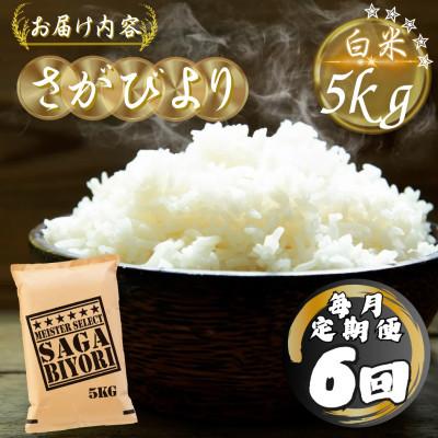 ふるさと納税 多久市 【毎月定期便】さがびより白米5kg(多久市)全6回 |  | 03