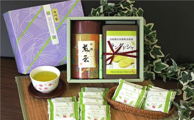 ※菊泉本舗　特選！　ラングドシャ・美濃白川茶１缶詰合せ ◇