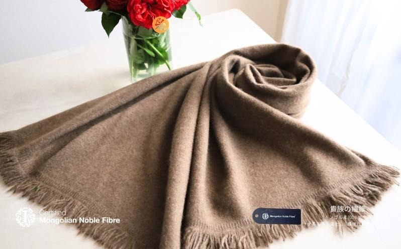 G3339 『Noble Fibre』100％ヤク・大判ストール ベージュ