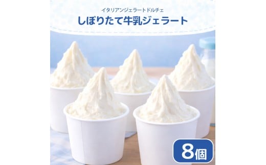 ジェラート イタリアンジェラート しぼりたて牛乳 8個 × 120ml アイスクリーム アイス シャーベット デザート スイーツ お菓子 洋菓子 おやつ 牛乳 ミルク ギフト プレゼント 贈答 お取り寄せ グルメ 冷凍 徳島県 阿波市 イタリアンジェラートドルチェ