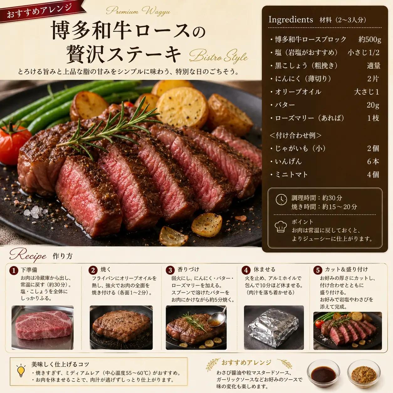 この味プレミアム！【A4～A5】博多和牛ロースブロック 約500g【CP070a】