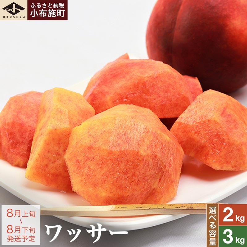 【ふるさと納税】ワッサー 約2kg 約3kg 選べる 内容量 ［小布施屋］フルーツ 果物 長野県産 信州産 クール便 冷蔵便 数量限定 産地直送 令和7年産【2025年8月上旬～8月下旬発送】