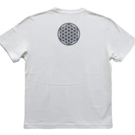 Tシャツ フラワー・オブ・ライフ 麻炭 ヘンプ生地 (半袖 Sサイズ)【1620167】