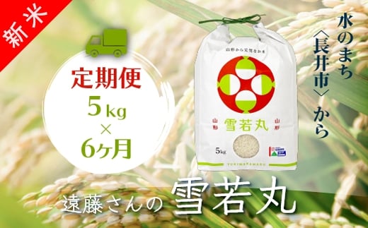 【定期便6ヶ月】【令和8年産新米】【特別栽培米】遠藤さんの「雪若丸」5kg×1袋×6ヶ月_A117(R8)