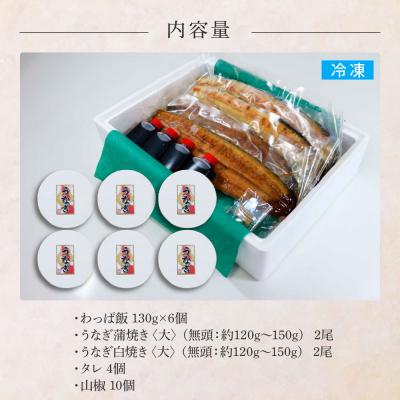 ふるさと納税 田野町 ★四国一小さなまち★田野町産うなぎのわっぱ飯6個+うなぎの蒲焼き(大)2尾+うなぎの白焼き(大)2尾 |  | 03