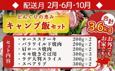 「どんぐりの恵み豚」エンジョイ定期便(5ヶ月)_TAC5-1101_(都城市) 万能スライスセット キャンプ飯セット こま切れセット しゃぶしゃぶセットなど 毎月お届け 小分け 豚肉セット 冷凍 いろ