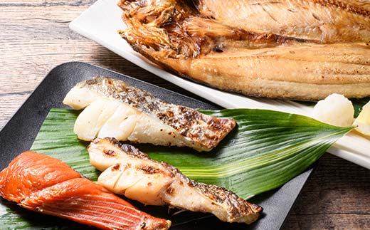 お魚屋さんが選ぶ焼き魚セット(1) 紅鮭 真鱈 海鮮 魚 漬魚 個包装 真空パック 小分け簡単 冷凍 おかず 西京漬け 粕漬け _F4F-4760