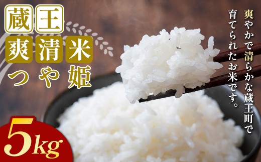【先行予約】【令和7年産米】蔵王爽清米 つや姫 精米5㎏　【04301-0946】
