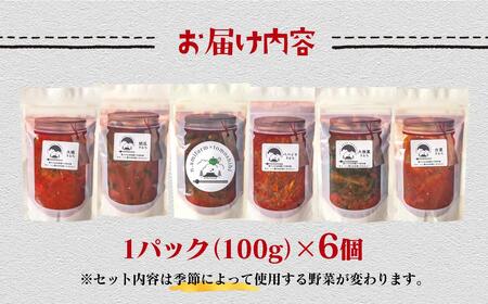 季節のお野菜でつくる！手作り無添加キムチ 6種類 キムチ食べ比べ 囲炉裏Cafe灯＜1.3-31＞