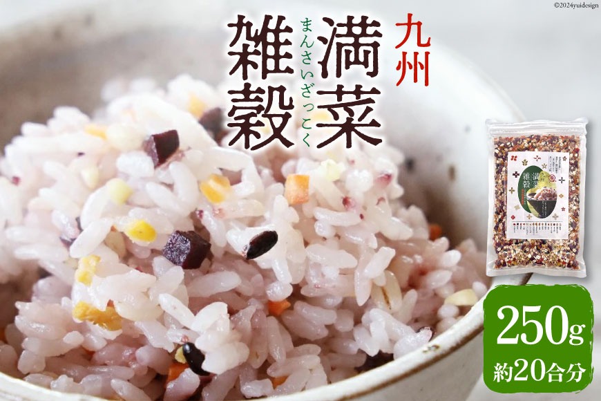 雑穀米 国産 混ぜるだけ 九州満菜 雑穀 250g 1 パック 約20合分 [オキス 宮崎県 日向市 452061133] 黒米 玄米 もち麦 押し麦 野菜 おにぎり お弁当 米 こめ
