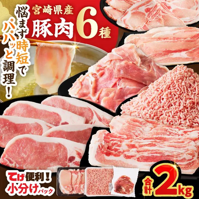 ≪宮崎県産≫豚肉6種＼てげスゲーセット／合計2kg 肉 豚 豚肉 おかず 国産_T009-0306