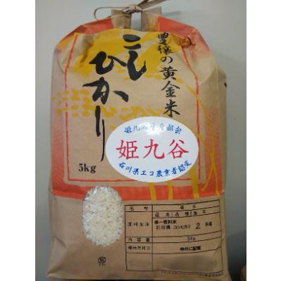 ふるさと納税 能美市 自家栽培コシヒカリ(姫九谷)5kg　　精米