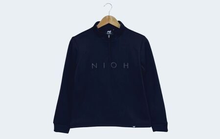 レディースエアライトロングスリーブモックネックシャツ/ブラック/Lサイズ ゴルフウェア ゴルフ レディース ロゴカラー モックネック 黒 おしゃれ コーデ｜石川県 小松市【有限会社ドオム】