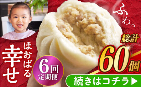 【6回定期便】【簡易包装】三代目長崎肉まん10個（5個×2袋）岩崎本舗 [EAB055] 肉まん にくまん 定期 定期便