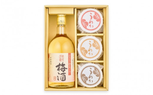 梅酒と梅干のセット【梅酒（13度以上14度未満）720ml・うすじお味梅・はちみつ梅・かつお梅（各135g）】 / 紀州南高梅 本格梅酒 アルコール うす塩 詰め合わせ 贈答品 和歌山 田辺市【umk