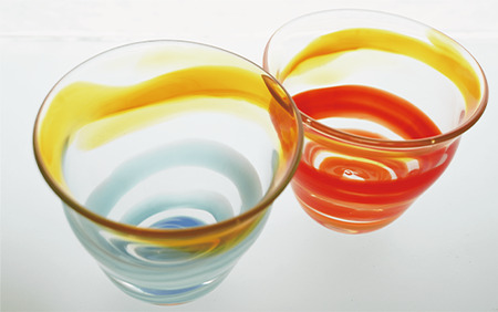 渦巻き模様グラス(ペアセット)(宮澤ガラス/055-1235) コップ タンブラー ギフト