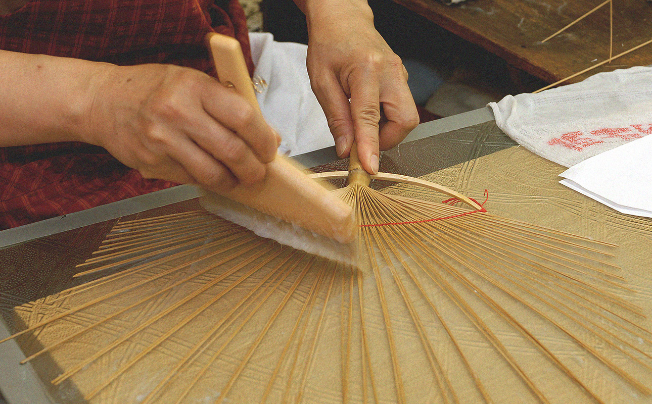 【泗水十貨店】香るうちわ　緑茶の香り
