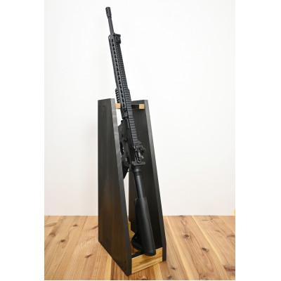 ふるさと納税 横手市 WOOD WORKS ライフルスタンド 1丁掛【本体:ライトブラウン×ブラックウッド】 |  | 01