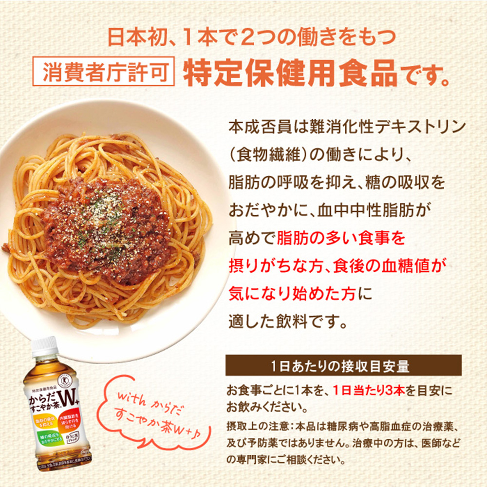 【定期便：11回（隔週発送）】からだすこやか茶W+ 350ml×24本【38004701】