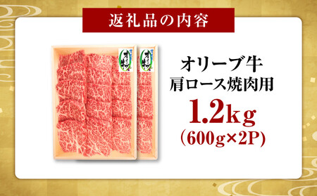 オリーブ牛　肩ロース焼肉用　1200ｇ