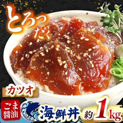 ふるさと納税 和水町 ごま醤油 海鮮丼 カツオ 約1kg(和水町)