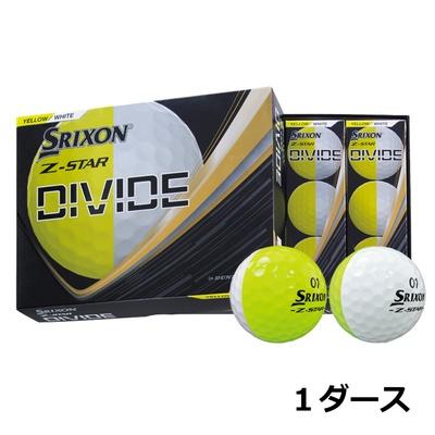 ふるさと納税 丹波市 【数量限定】ゴルフボール　スリクソンZ-STAR ディバイド　ホワイトイエロー　1ダース