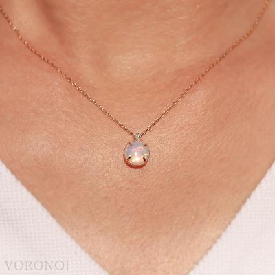 ふるさと納税 甲府市 K18YG オパール カボションカット ダイヤモンドネックレスVO0067PK18 |  | 02