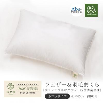 ふるさと納税 花巻市 フェザー&amp;ダウンピロー ふつうサイズ[サステナブルなダウン×抗菌防臭生地]