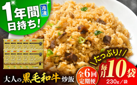 【全6回定期便】熊本県産 こだわり炒飯 大人の黒毛和牛炒飯 計2.3kg (230g×10)【ユーユーフーズ株式会社】[BHCS020]