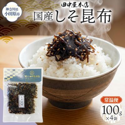 ふるさと納税 小田原市 佃煮 しそ昆布 100g×4袋 田中屋本店 小田原市