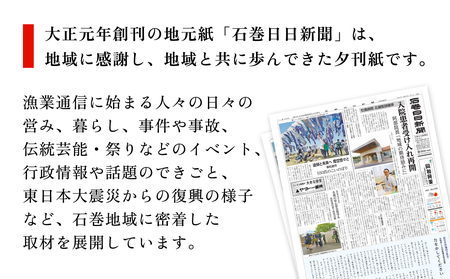 石巻日日新聞【６か月お届け】新聞 時事 ニュース 地元新聞